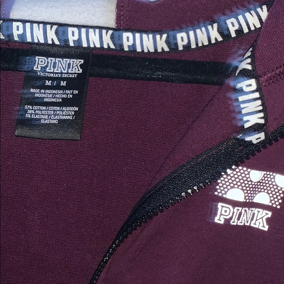 Victoria’s Secret Pink Logo full zip sweatshirt - Picture 2 of 3